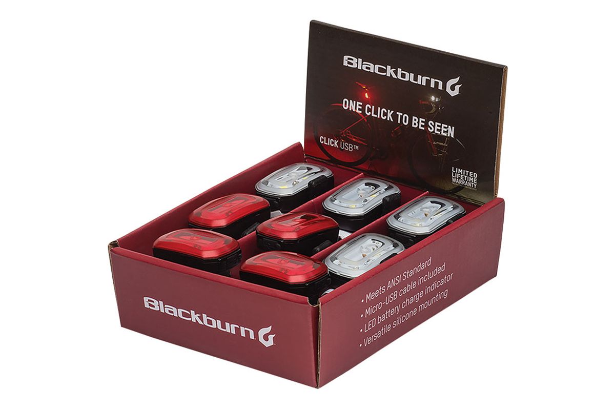 BLACKBURN CLICK USB FRONT AND REAR LIGHT PDQ BLACK